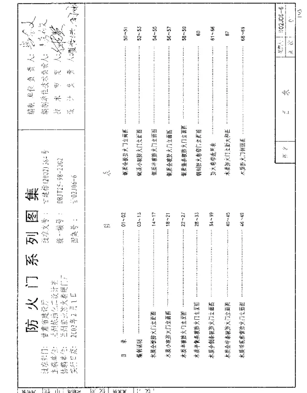 甘02J06-6防火门图集