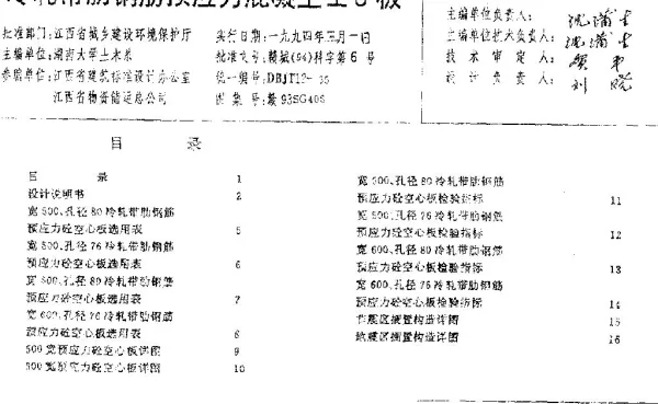 赣93SG406 冷轧带肋钢筋预应力混凝土空心板