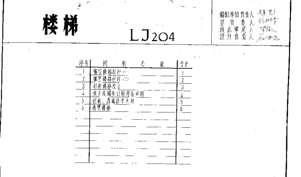 LJ204 建筑配件通用图集 楼梯配件