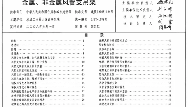 08K132 金属、非金属风管支吊架