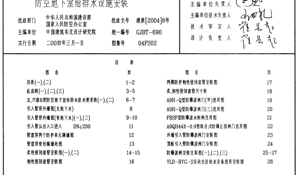 04FS02防空图集