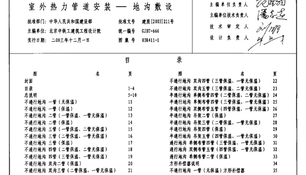03R411-1室外热力管道安装-地沟敷设