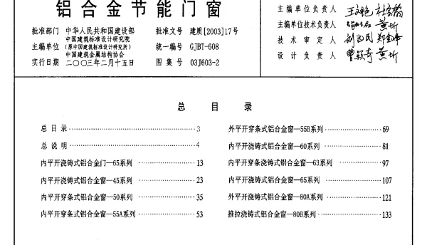 03J603-2 铝合金节能门窗