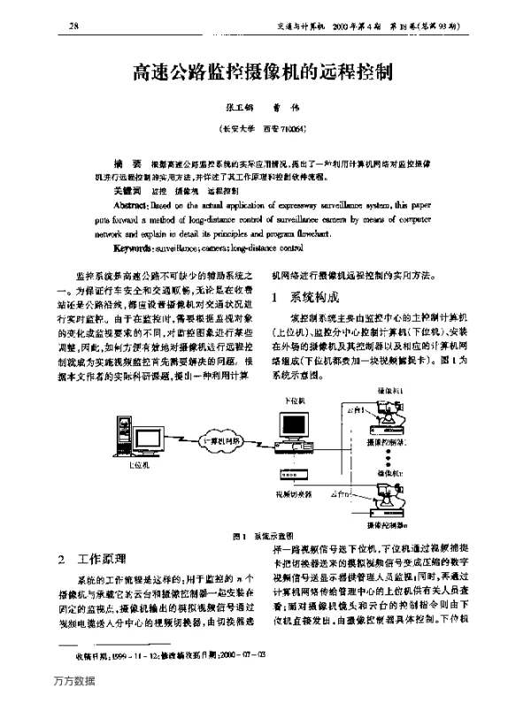 高速公路监控摄像机的远程控制