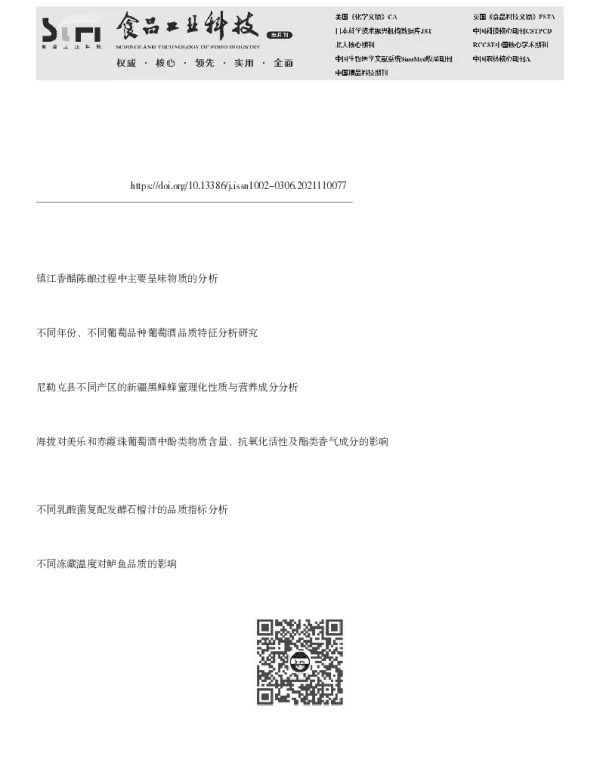 不同封醅时间对镇江香醋品质的影响