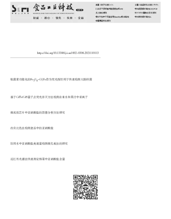 基于生物基质碳点构建荧光探针用于腌腊肉制品中亚硝酸盐的检测