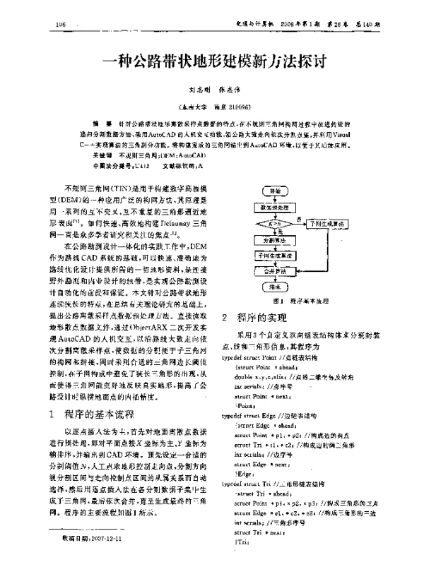 一种公路带状地形建模新方法探讨