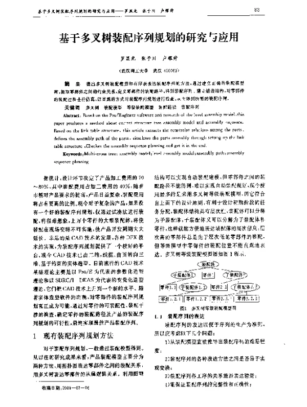 基于多叉树装配序列规划的研究与应用