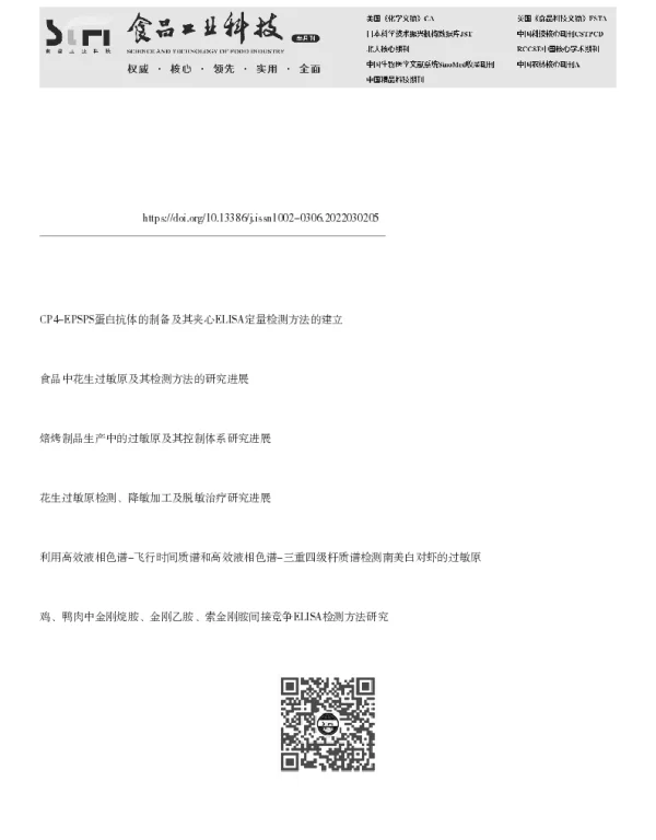 大豆过敏原夹心ELISA和竞争ELISA方法的建立及其在加工食品中应用研究