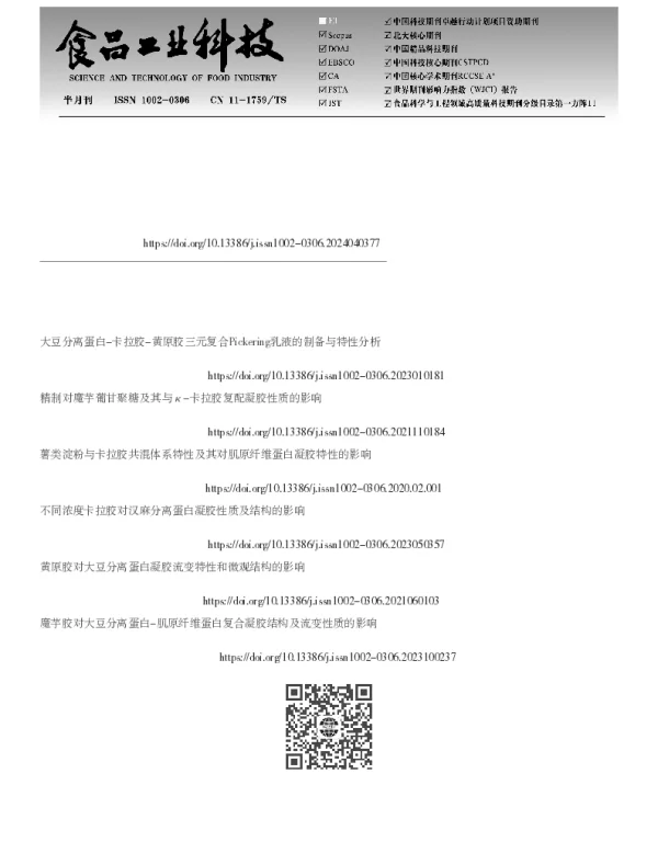 大豆分离蛋白-多糖-淀粉减盐凝胶体系的构建及性质表征