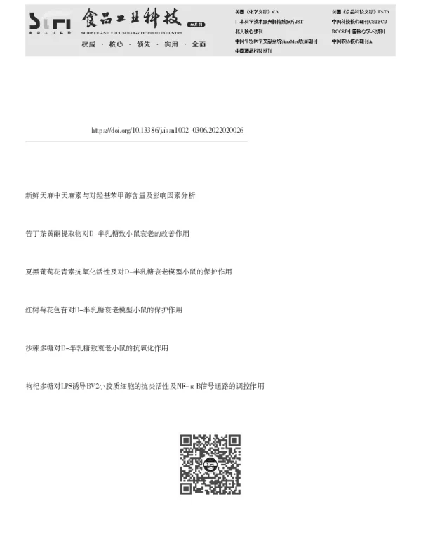 天麻素调控SIRT3改善BV2细胞衰老和炎症的作用