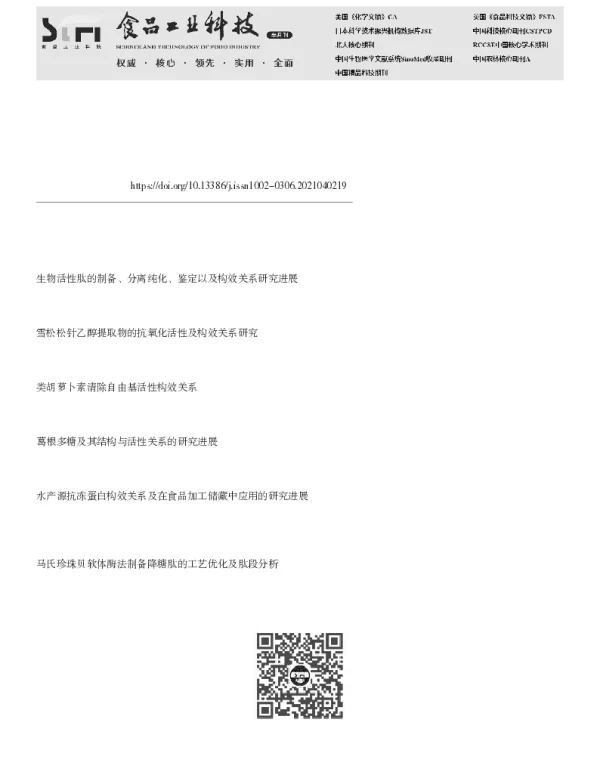降糖肽的制备、生物学效应及其构效关系研究进展