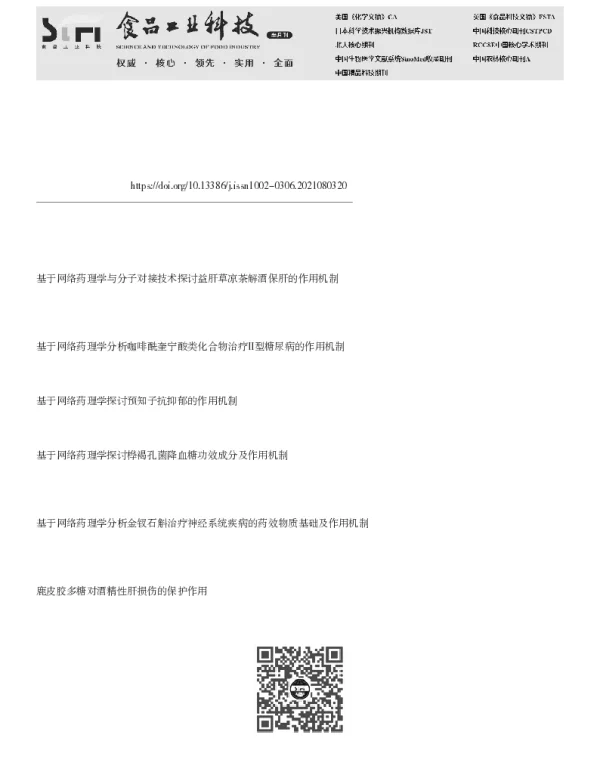 基于网络药理学探讨溪黄草治疗酒精性肝损伤的作用机制