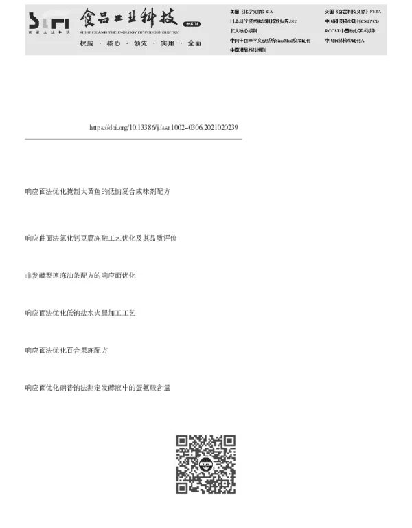 响应面法优化发酵香肠的低钠复合盐配方