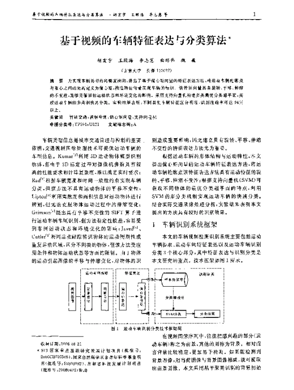 基于视频的车辆特征表达与分类算法
