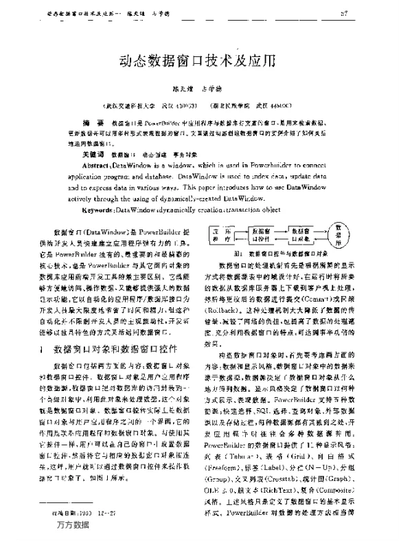 动态数据窗口技术及应用