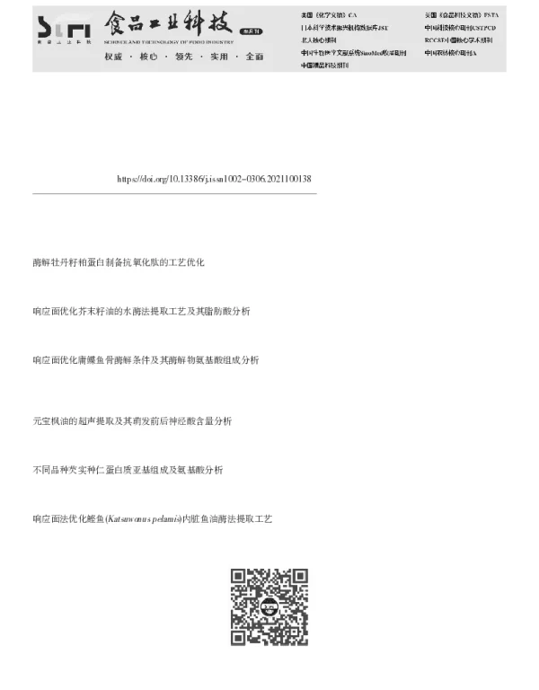 响应面法优化元宝枫籽粕酶解工艺及多肽功能特性研究