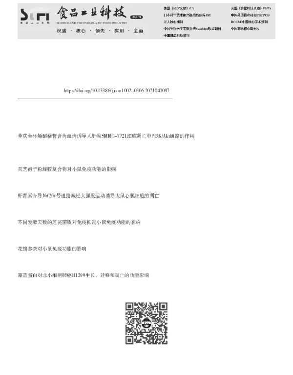 甘草甜素调节U14宫颈癌小鼠免疫功能及诱导凋亡的作用