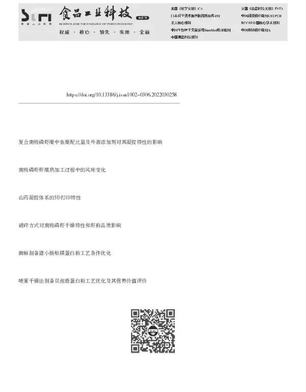 不同蛋白粉对南极磷虾混合虾糜凝胶特性的影响