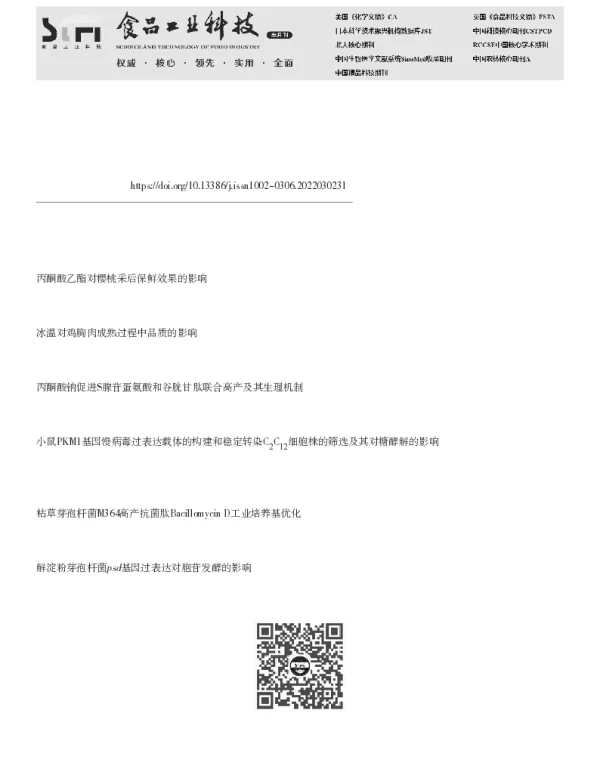 丙酮酸对Bacillomycin D合成的影响及调控