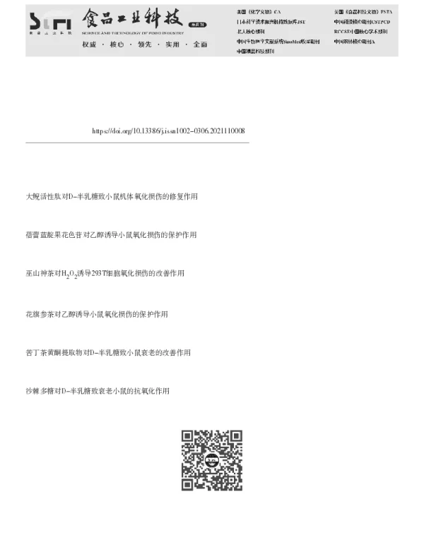 茶多糖-茶多酚对D-半乳糖诱导的小鼠脑组织氧化损伤的改善作用