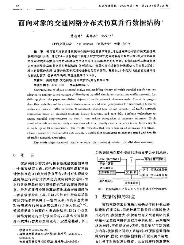 面向对象的交通网络分布式仿真并行数据结构