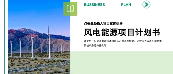风电能源项目商业计划书
