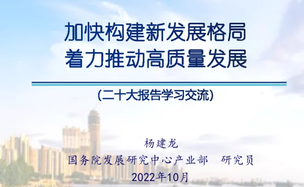 2023-01-国务院发展研究中心：报告学习交流--加快构建新发展格局着力推动高质量发展（2022年）