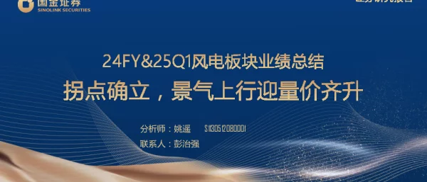 20250505-国金证券-24FY_25Q1风电板块业绩总结_拐点确立_景气上行迎量价齐升_33页_3mb