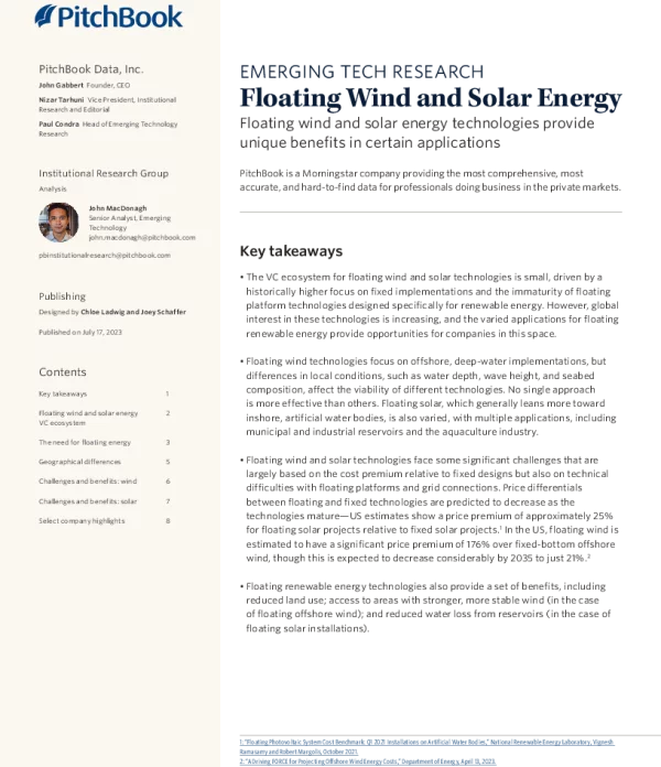 PitchBook分析师注：浮动风能和太阳能（英）-2023.7-10页_382kb