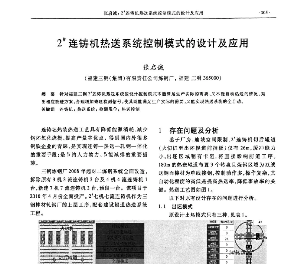 2#连铸机热送系统控制模式的设计及应用 - 2011中南·泛珠三角十一省(区)炼钢连铸学术年会