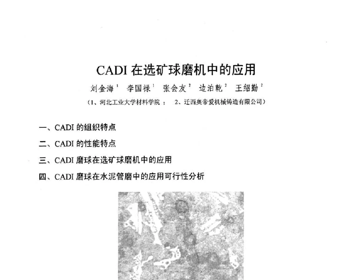 CADI在选矿球磨机中的应用 - 第五届全国等温淬火球团(ADI)技术研讨会