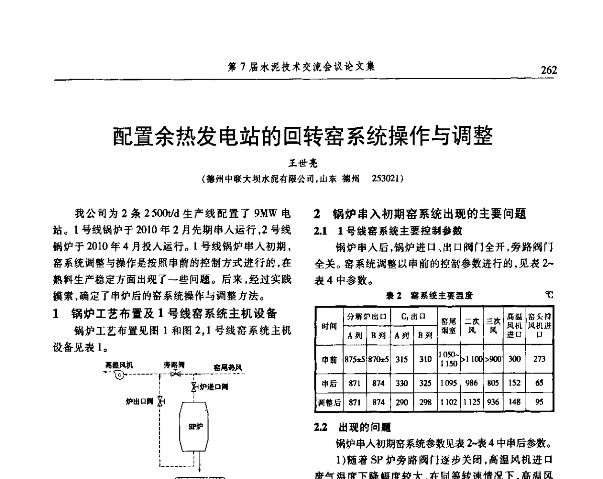 配置余热发电站的回转窑系统操作与调整 - 第7届水泥技术交流会