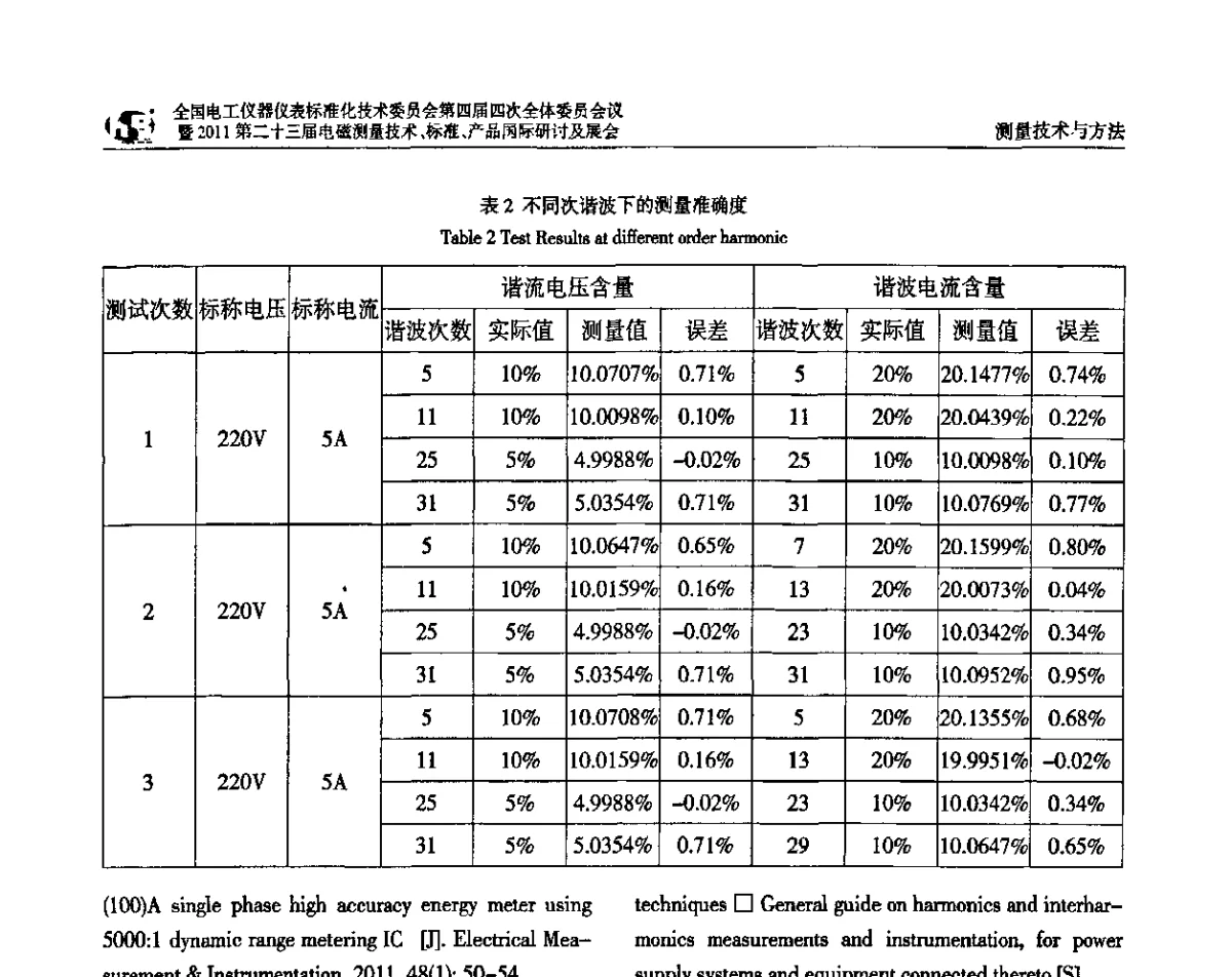 复杂用电环境中计量准确度的探索 - 全国电工仪器仪表标准化技术委员会第四届四次全体委员会议暨2011第二十三届电磁测量技术、标准、产品国际研讨及展会