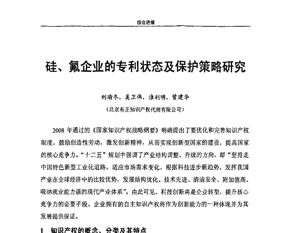 硅、氟企业的专利状态及保护策略研究 - 第九届高功能氟硅材料和涂料市场开发及应用技术研讨会