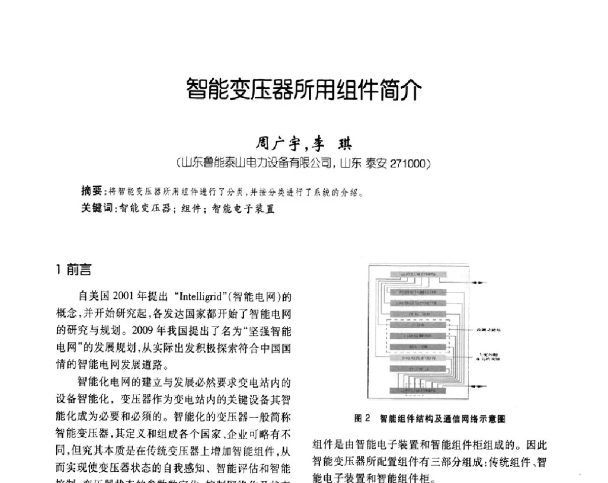 智能变压器所用组件简介 - 2011中国变压器技术发展论坛