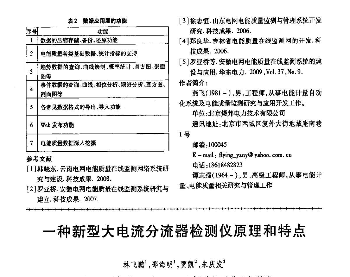 一种新型大电流分流器检测仪原理和特点 - 第三届电磁测量与仪表学术发展方向主题研讨会