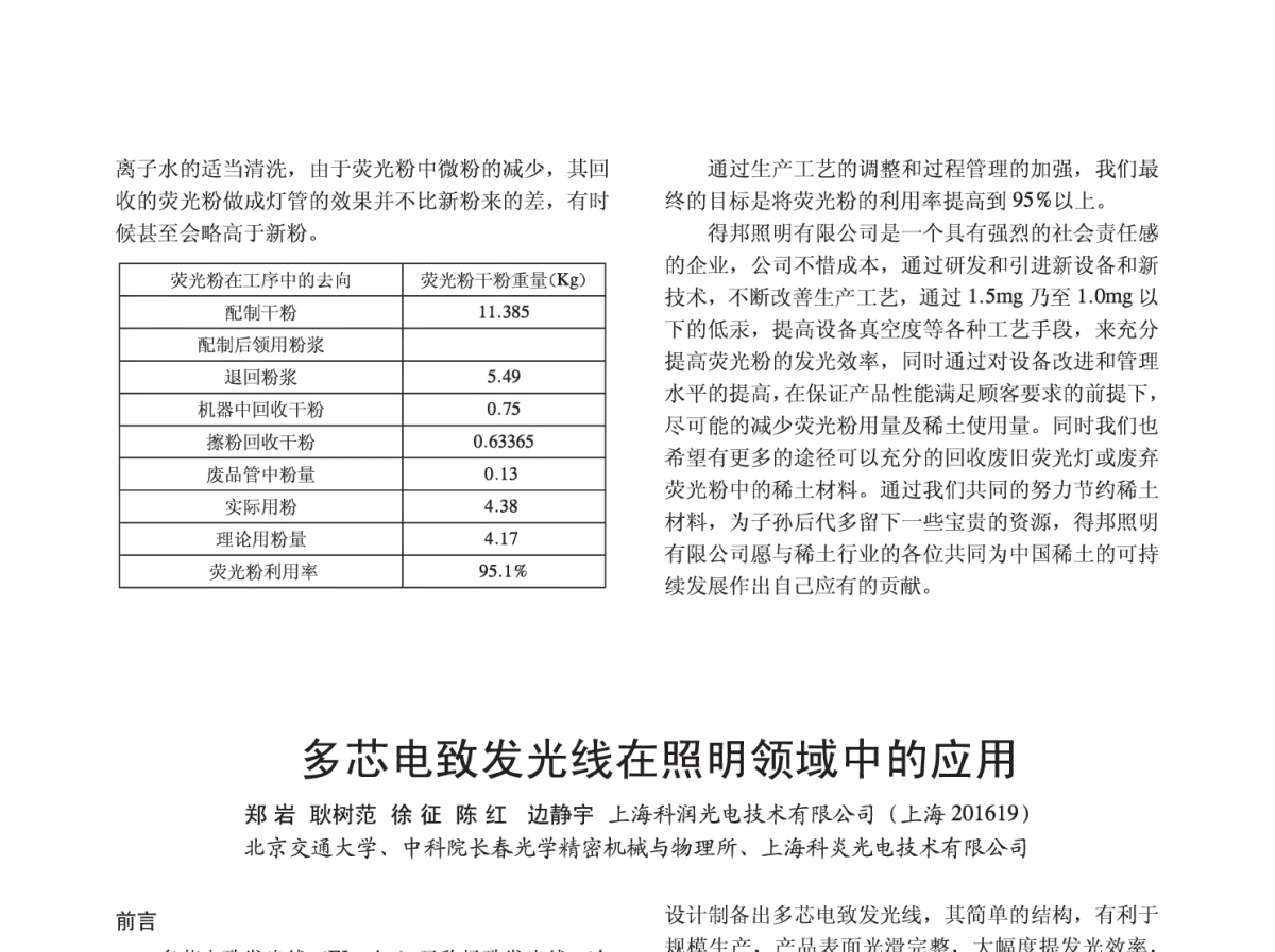 多芯电致发光线在照明领域中的应用 - 2012四直辖市照明科技论坛