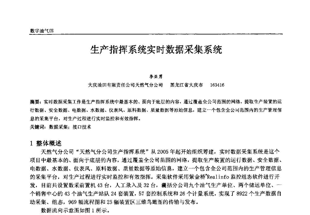 生产指挥系统实时数据采集系统 - 中国石油和化工自动化第十一届年会