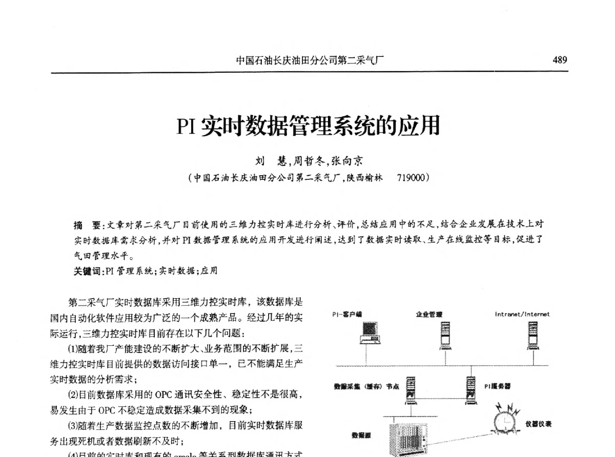 PI实时数据管理系统的应用 - 第八届宁夏青年科学家论坛石化专题论坛