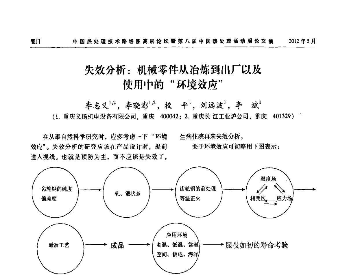 失效分析_机械零件从冶炼到出厂以及使用中的“环境效应” - 中国热处理技术路线图高层论坛暨第八届中国热处理活动周