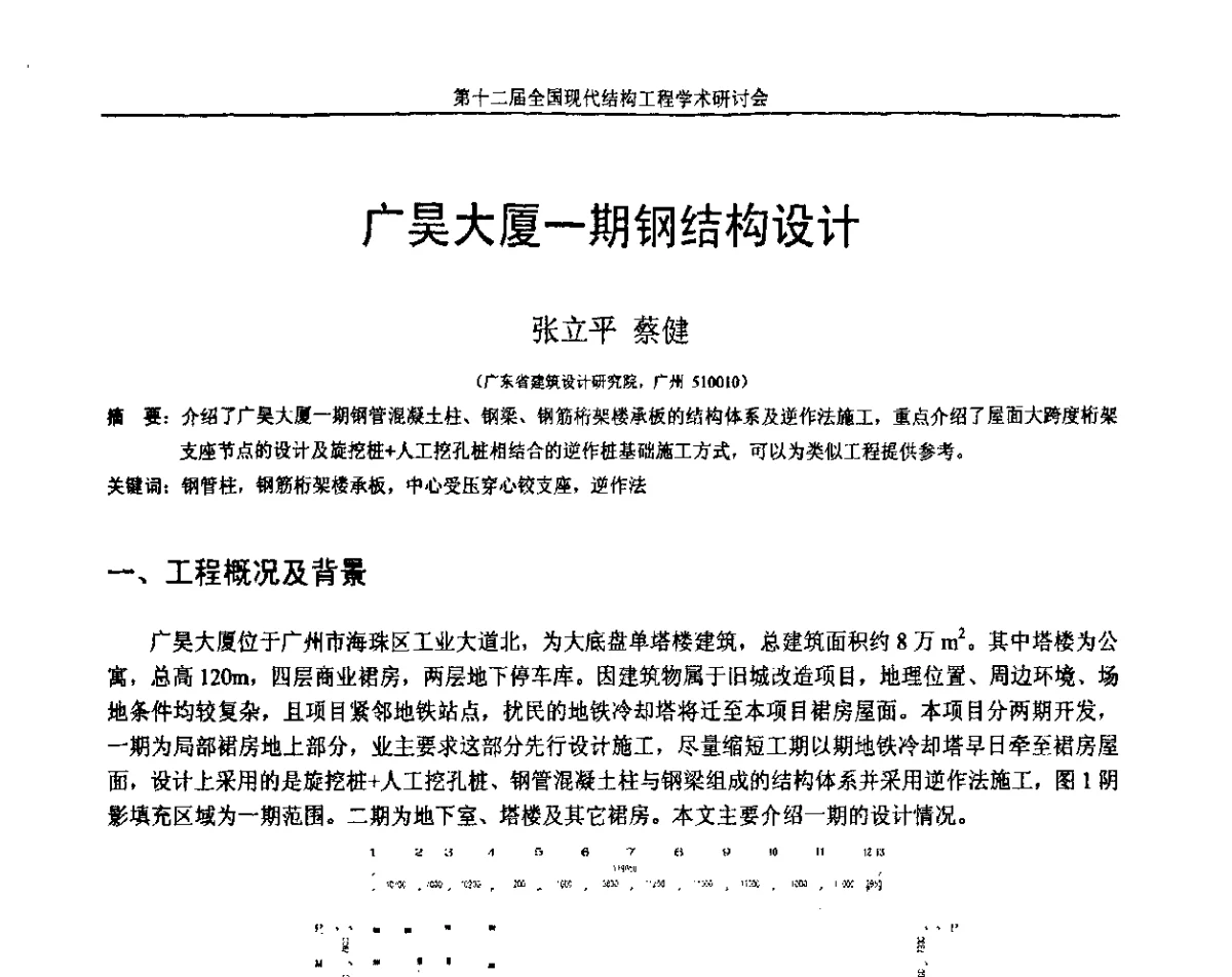 广昊大厦一期钢结构设计 - 第十二届全国现代结构工程学术研讨会暨第二届全国索结构技术交流会
