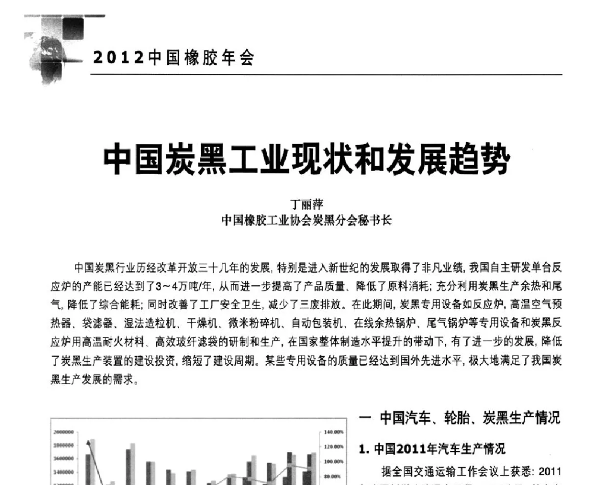中国炭黑工业现状和发展趋势 - 2012中国橡胶年会