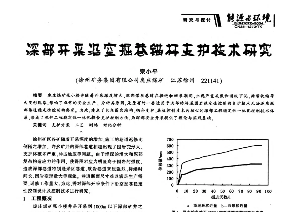 深部开采沿空掘巷锚杆支护技术研究 - 2012年闽皖赣湘苏五省煤炭学会联合学术交流会暨福建省科协第十二届学术年会煤炭分会场