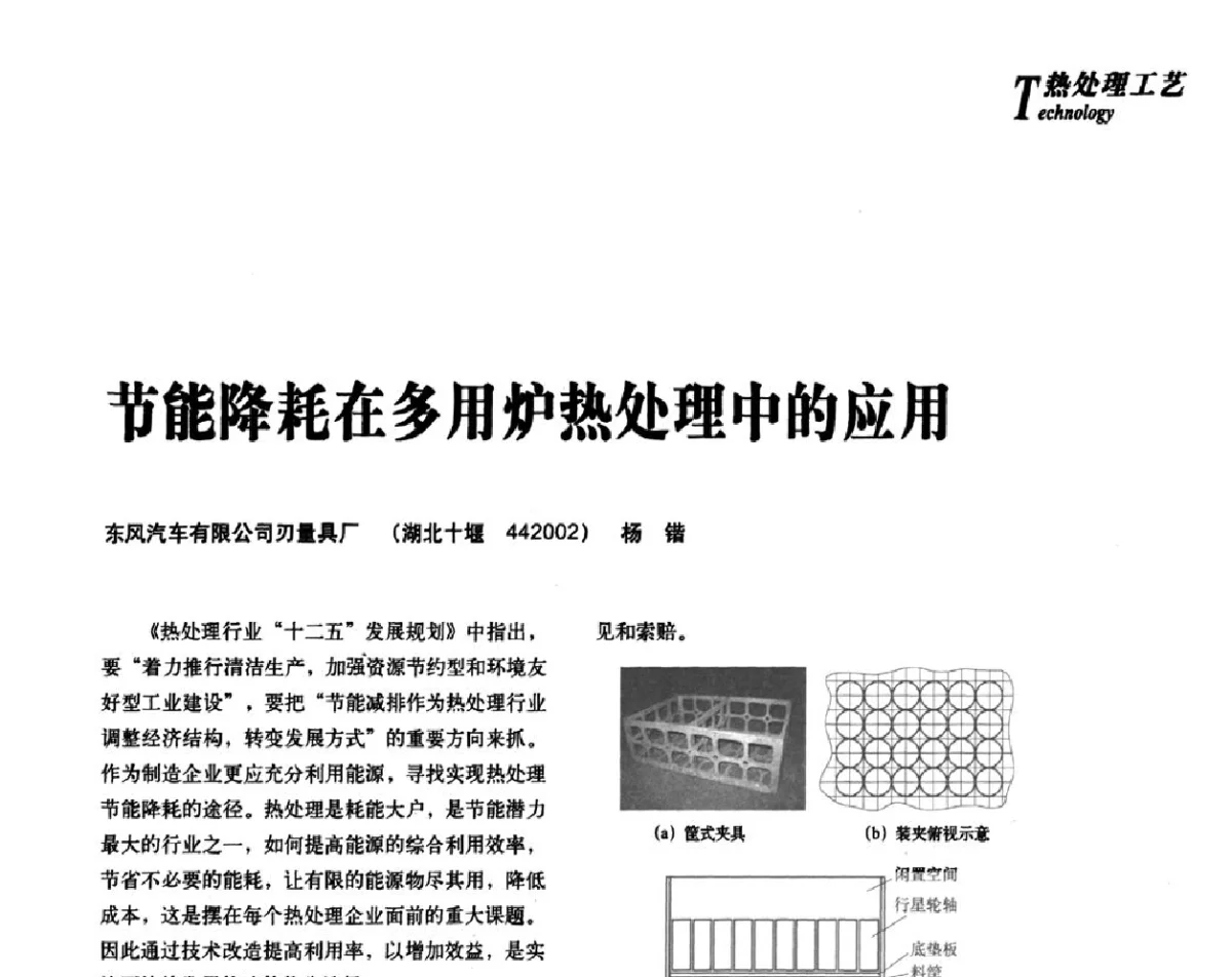 节能降耗在多用炉热处理中的应用 - 2012年先进节能热处理技术与装备研讨会