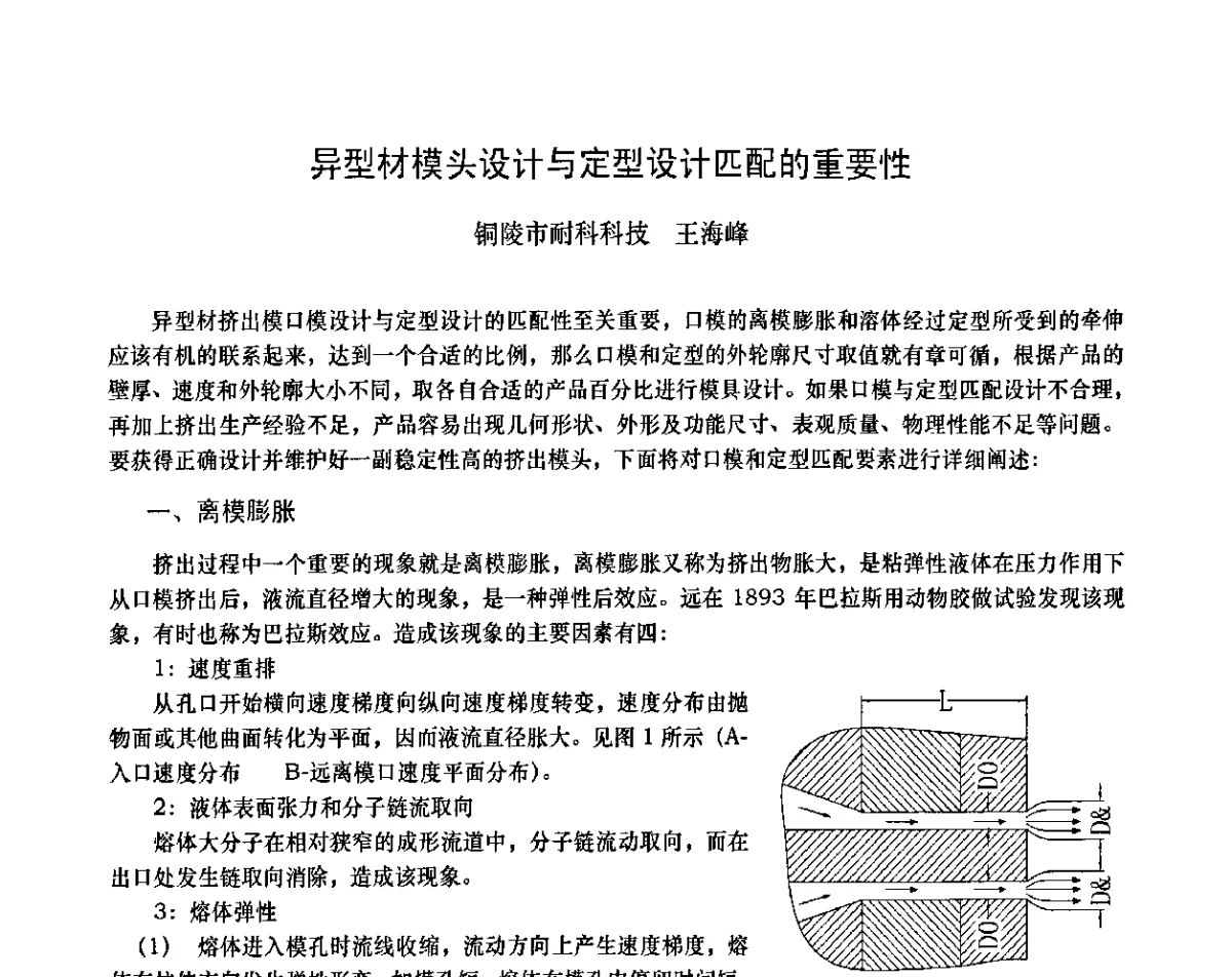 异型材模头设计与定型设计匹配的重要性 - 2011年全国塑料门窗行业年会