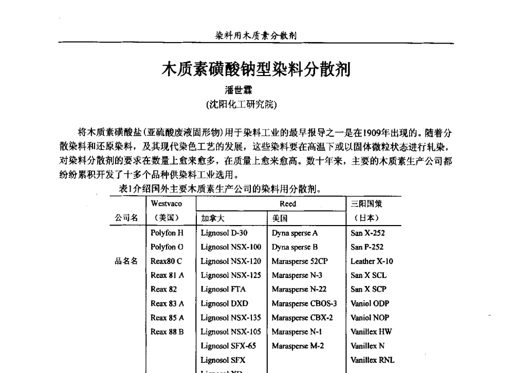 木质素磺酸钠型染料分散剂 - 2013染料用木质素分散剂专题研讨会