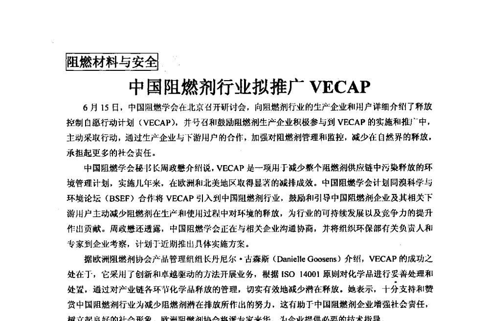 阻燃材料与安全 - 2013年全国镁化合物行业年会暨技术产品展示大会