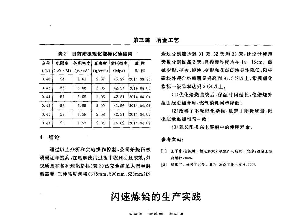 闪速炼铅的生产实践 - 2014(郑州)中西部第七届有色金属工业发展论坛