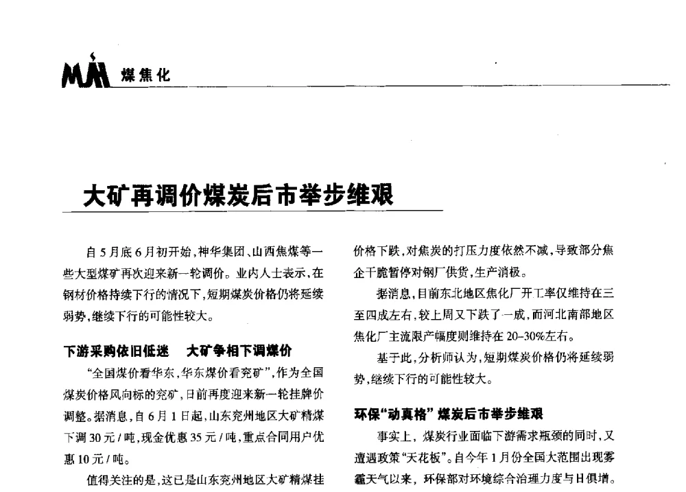 大矿再调价煤炭后市举步维艰 - 2013年煤焦产业链市场供需研讨会暨全国半焦(兰炭)技术交流会